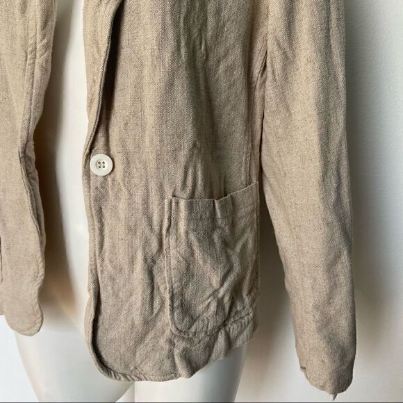 Premise Linen Blend Oatmeal Casual Blazer - Picture 8 of 9